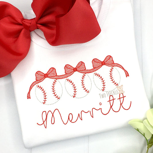 Girls Baseball Personalized Shirt