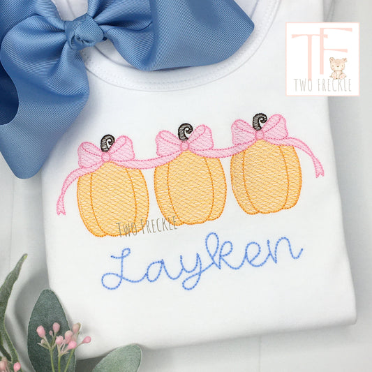 Pumpkin Trio with Bows Sketch