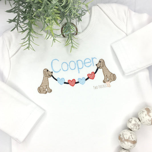 Boys Valentine’s Day Puppy Shirt