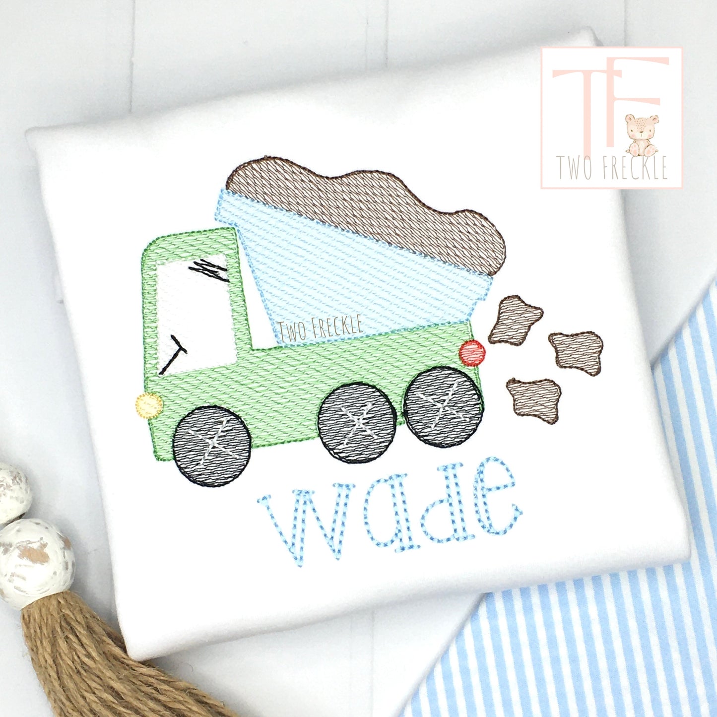 Dump Truck Embroidered Shirt