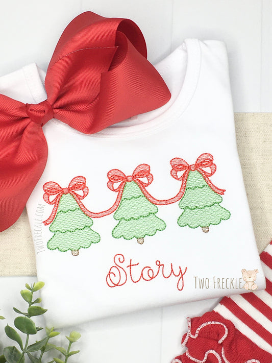 Christmas Tree Farm with Bow