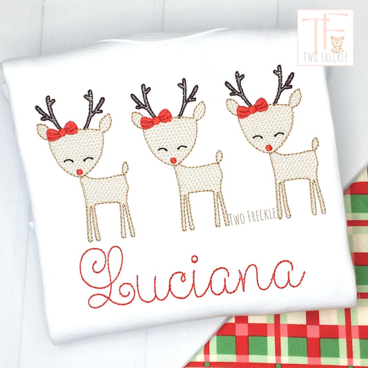 Woodland Christmas Reindeer Trio Shirt