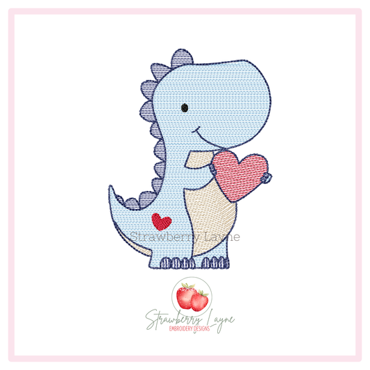 Boys Valentine's Day Dinosaur Shirt