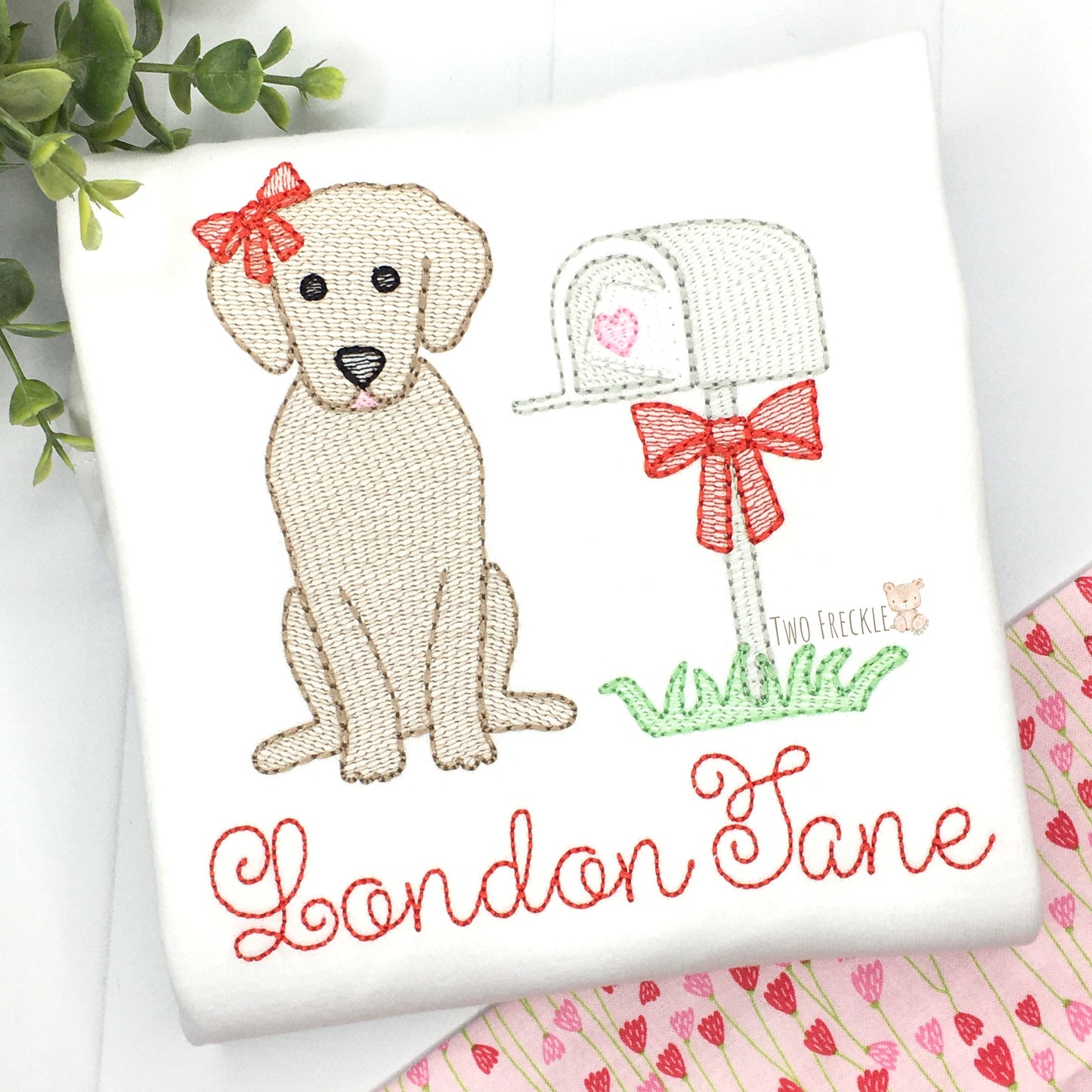 Girls Valentine Shirt, Valentine Puppy Embroidered Applique Personalized Girls Shirt, Dog Baby Bodysuit