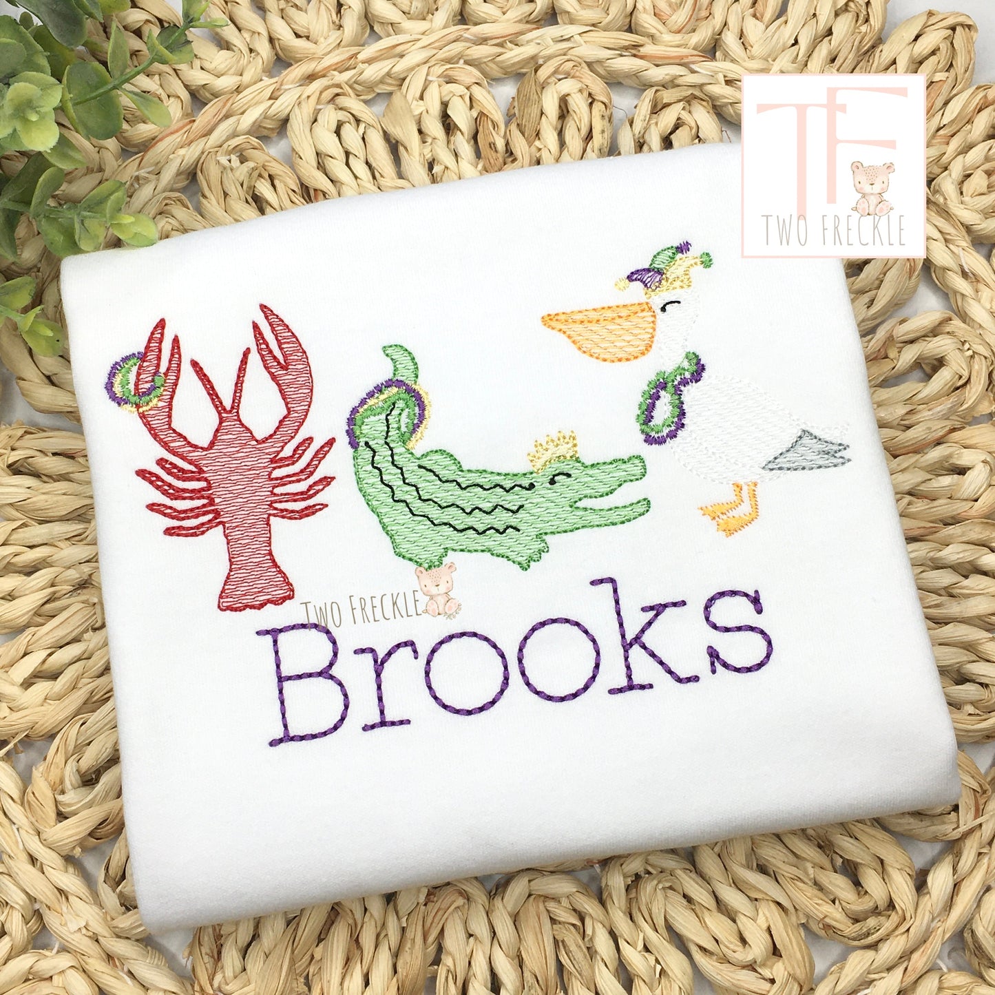 Kids Mardi Gras Embroidered Shirt