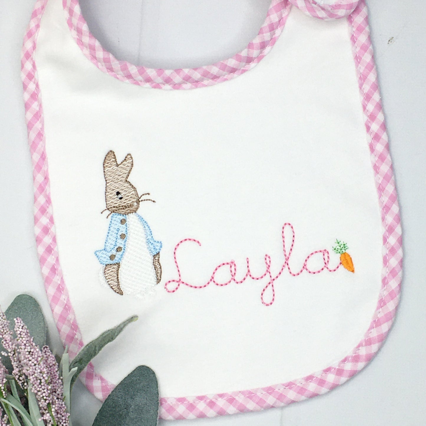Personalized Rabbit Bib