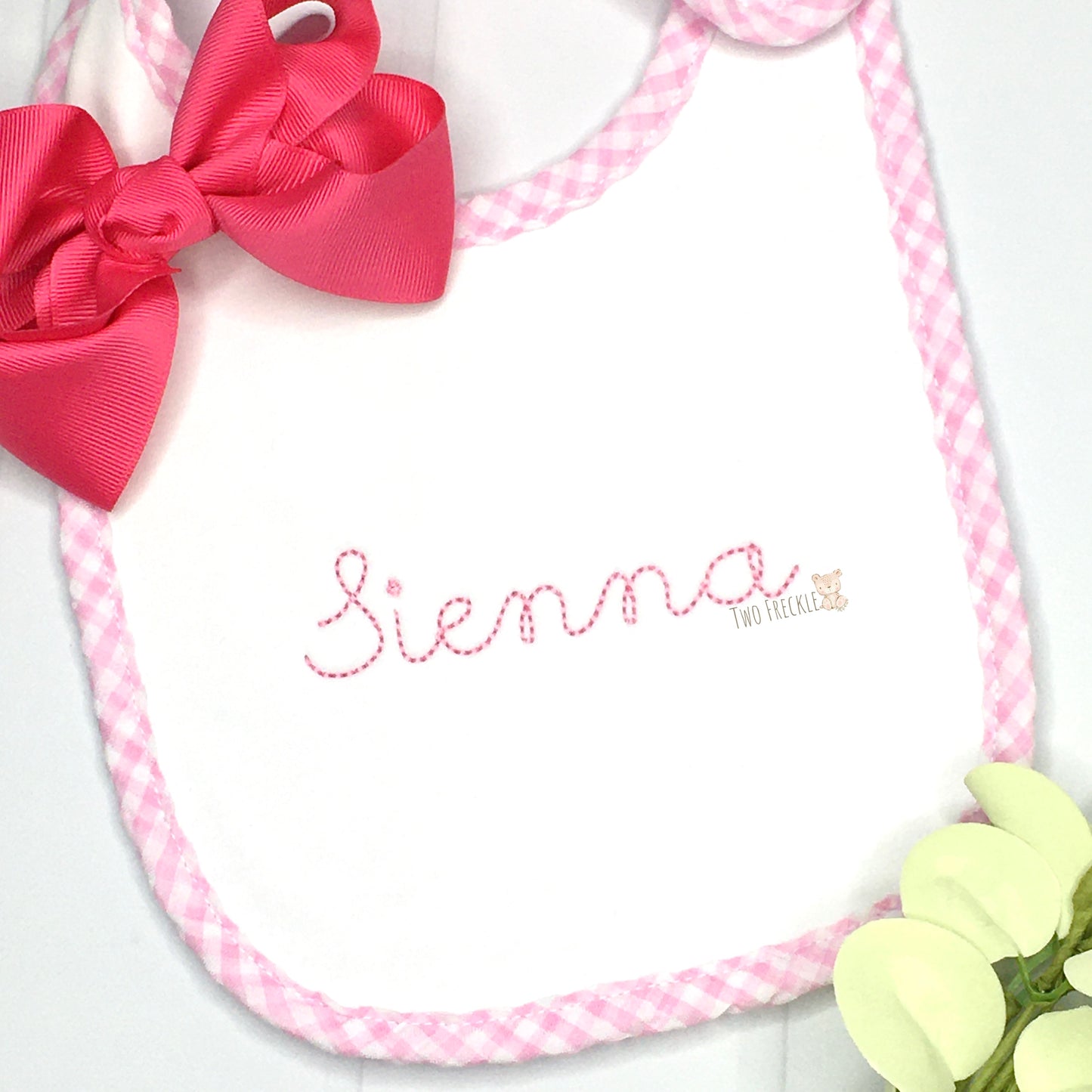 Simple Monogrammed Bib