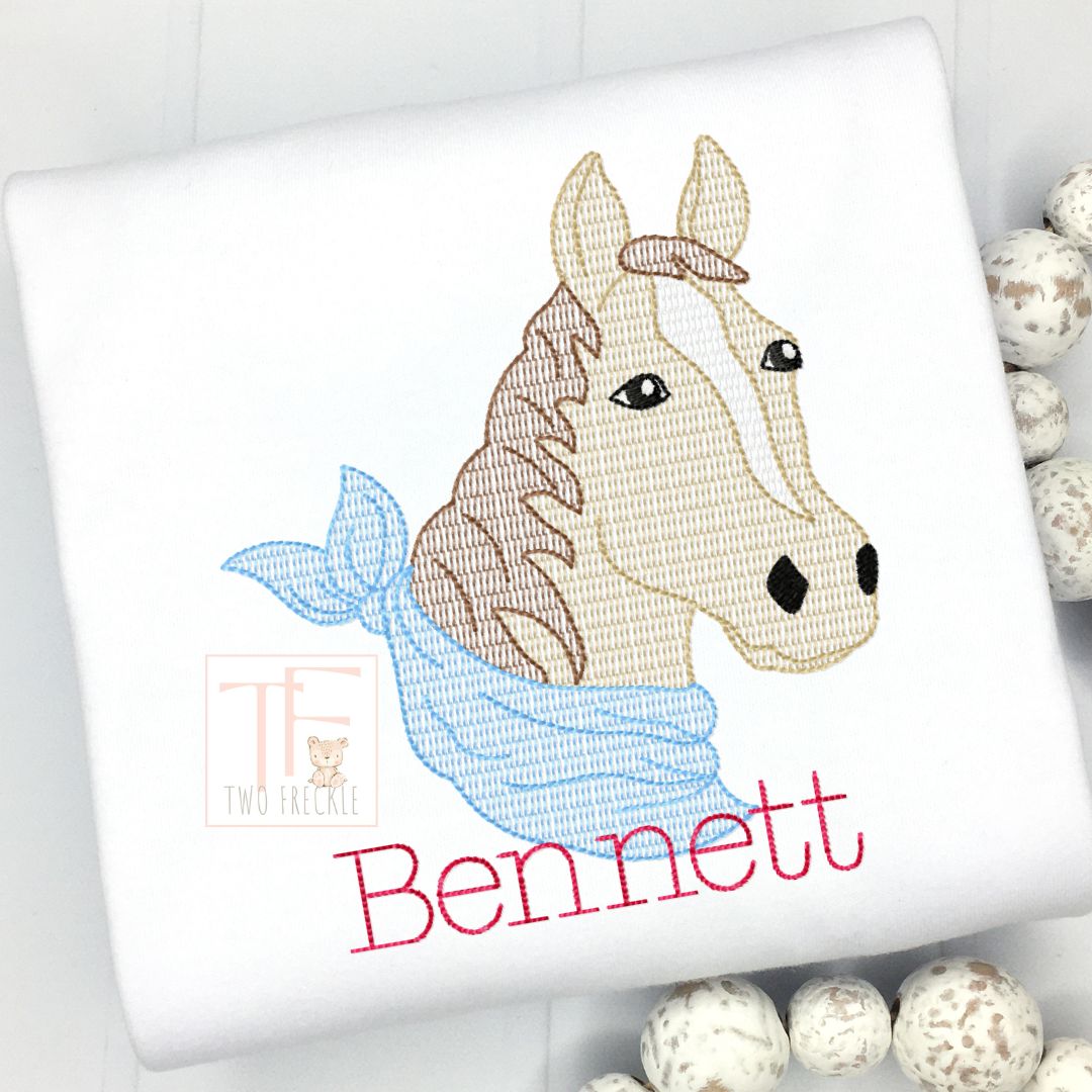 Embroidered Horse Shirt - Girl and Boy Option!