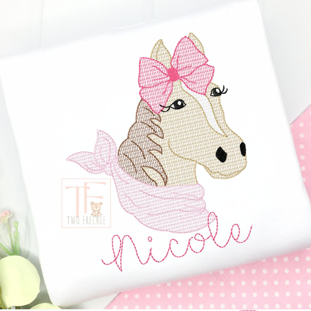 Embroidered Horse Shirt - Girl and Boy Option!