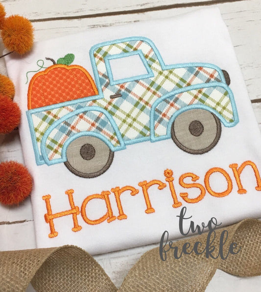 Vintage Pickup Truck with Pumpkin