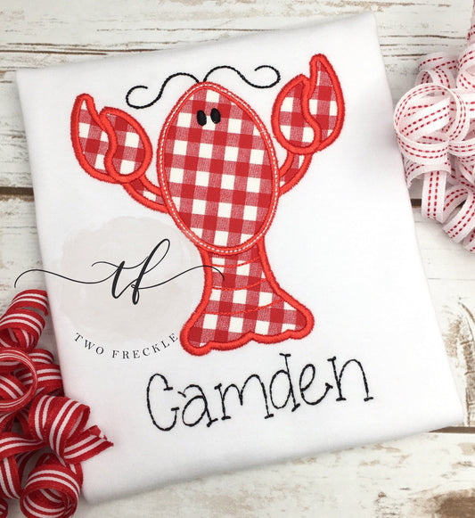 Kids Mardi Crawfish Applique Shirt