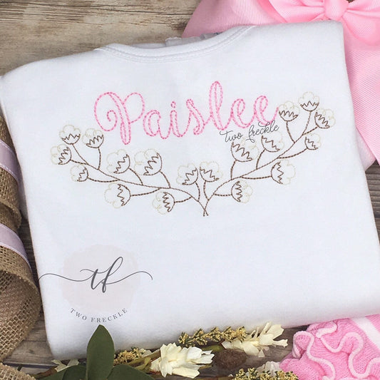 Girls Cotton Swag Embroidered Shirt