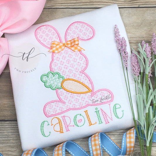 Girls Embroidered Easter Bunny Motif Shirt