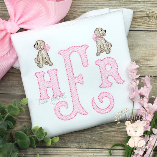 Arabesque Puppy Dog Monogram