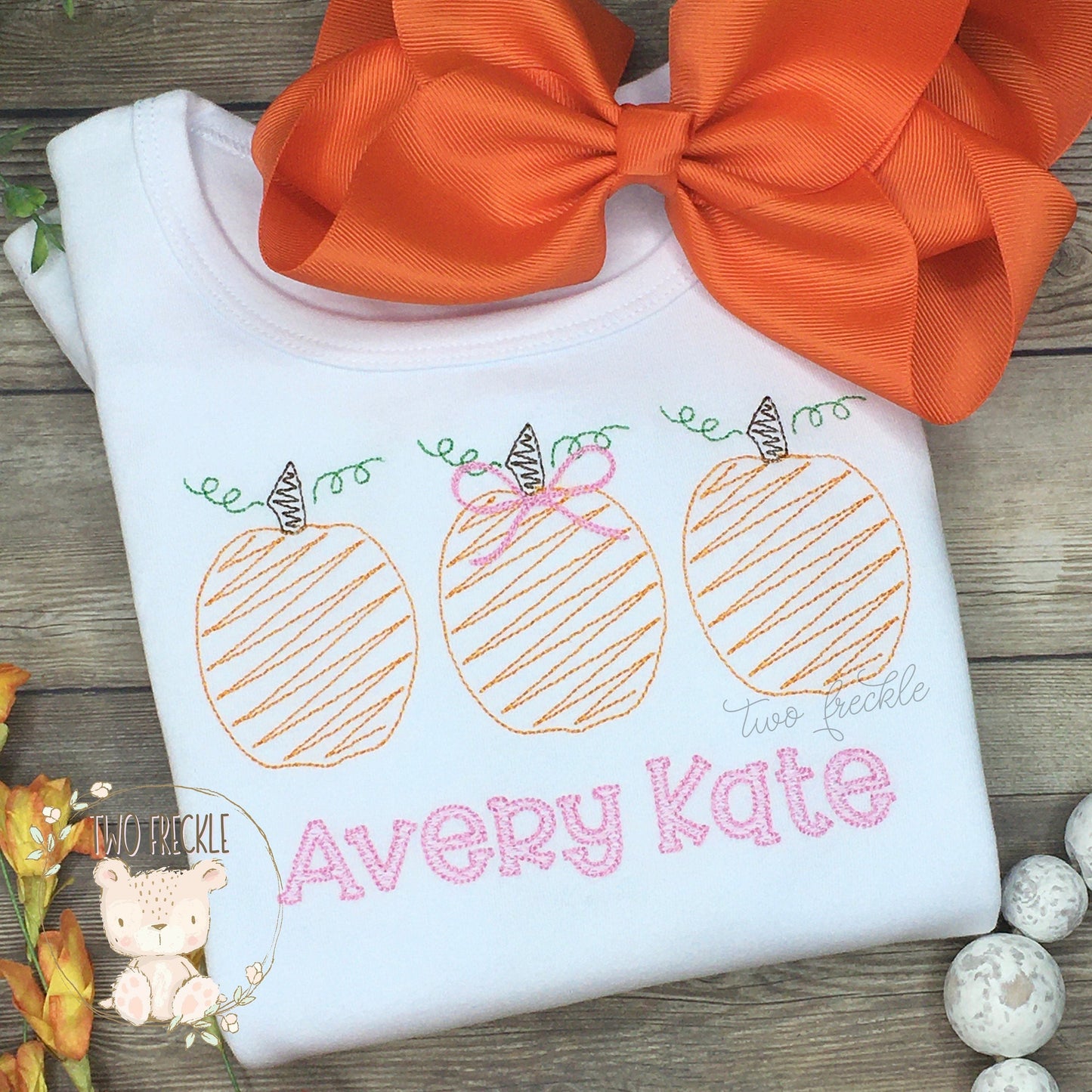 Girls Scribble Pumpkins
