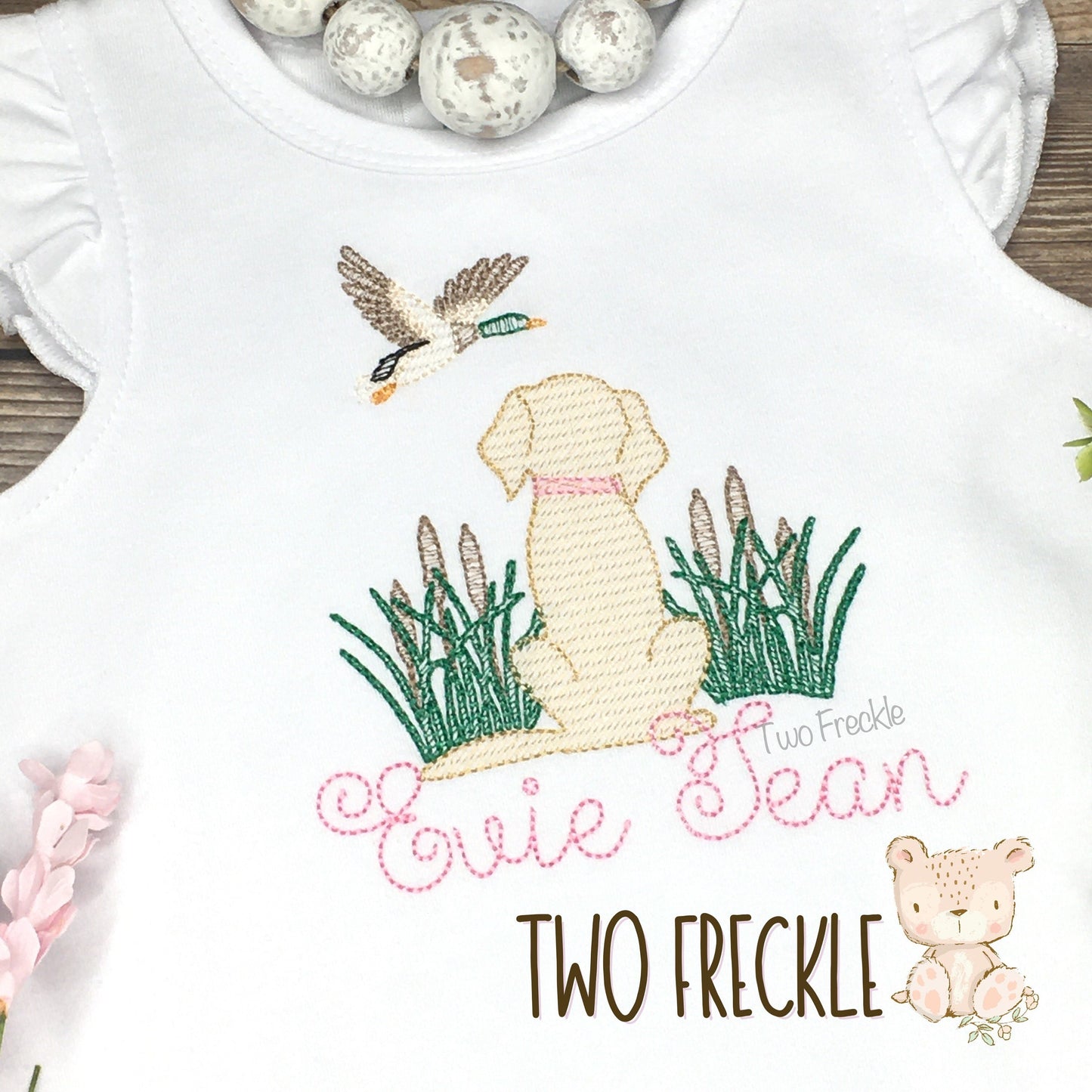 Girls Duck Hunting Embroidered Shirt
