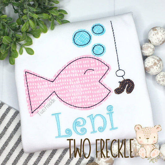 Hungry Fish Applique Shirt