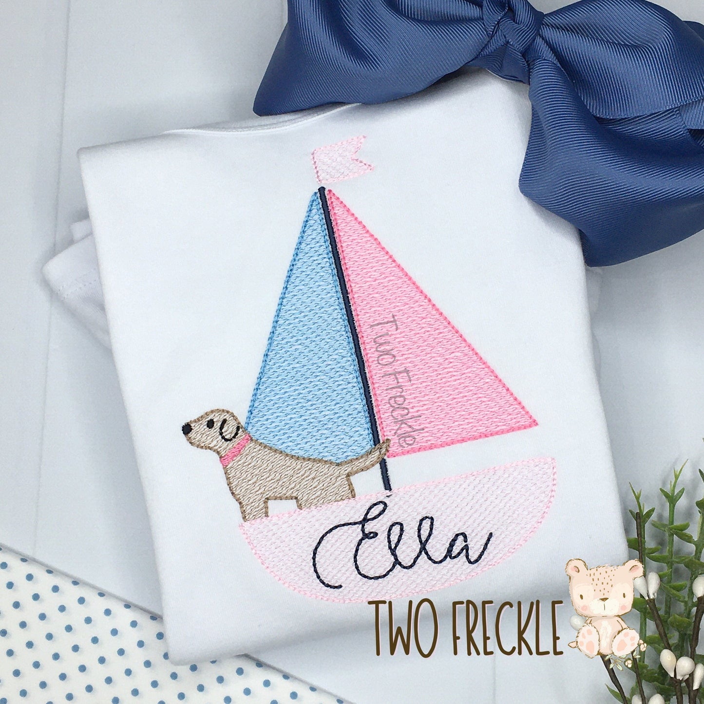 Puppy in Sailboat