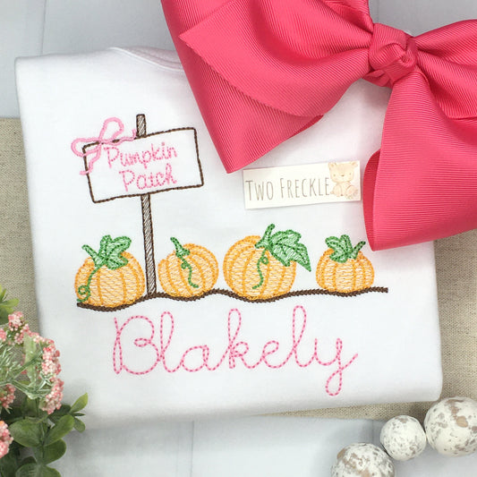 Pumpkin Patch with Sign