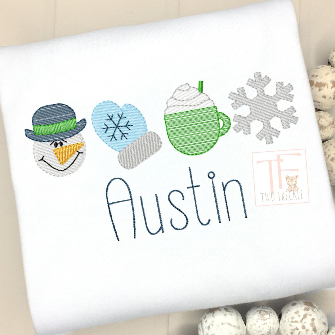 Winter Wonderland Embroidered Shirt - Girl & Boy Option!