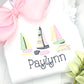Personalized Sailboat Shirt - Girls TBBC Inspired Embroidered Sailboat Shirt