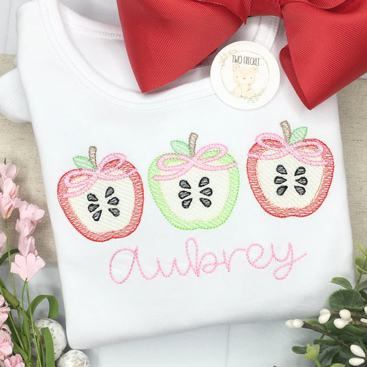 Apple Half Trio Embroidered Shirt