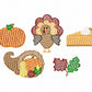 Pumpkin, Turkey, Sweet Potato Pie Embroidered Thanksgiving Shirt - Pick Your Items