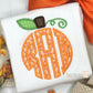 Pumpkin Monogram Applique