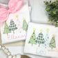 Blue Whimsical Christmas Tree Farm