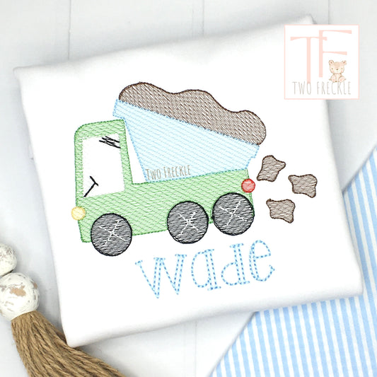 Dump Truck Embroidered Shirt