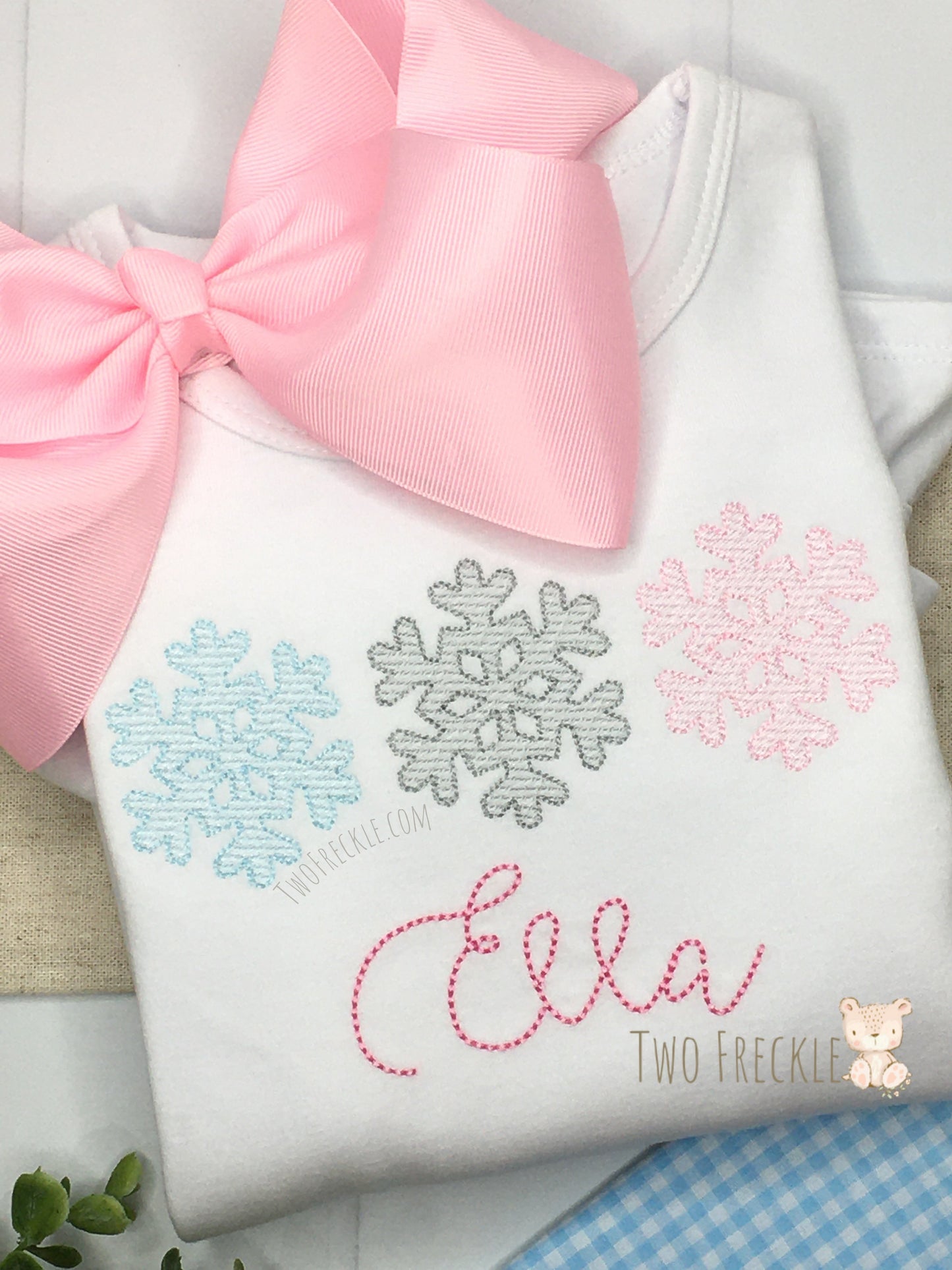 Tri-Colored Snowflake Trio