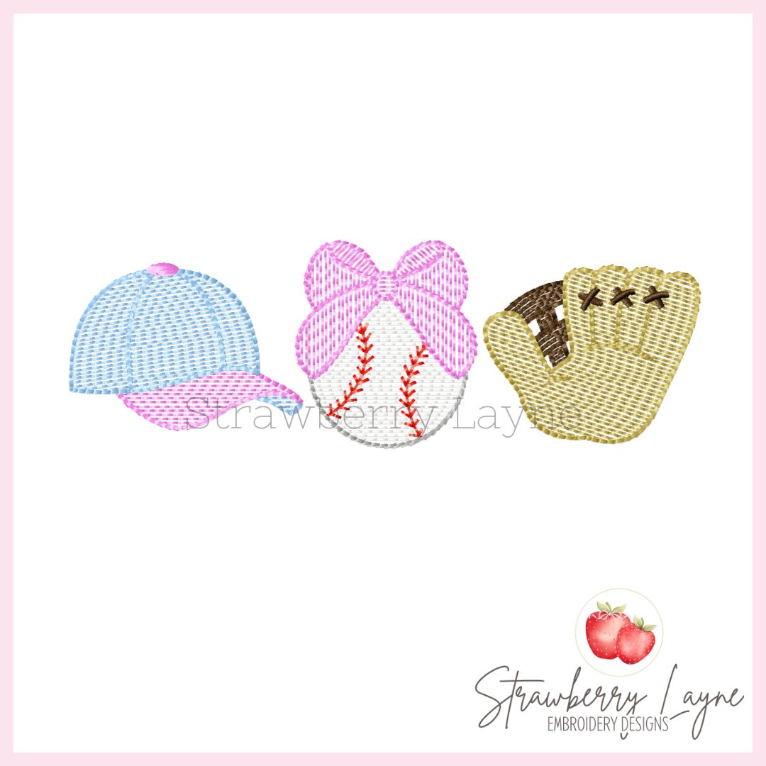 Girls Baseball Trio Shirt