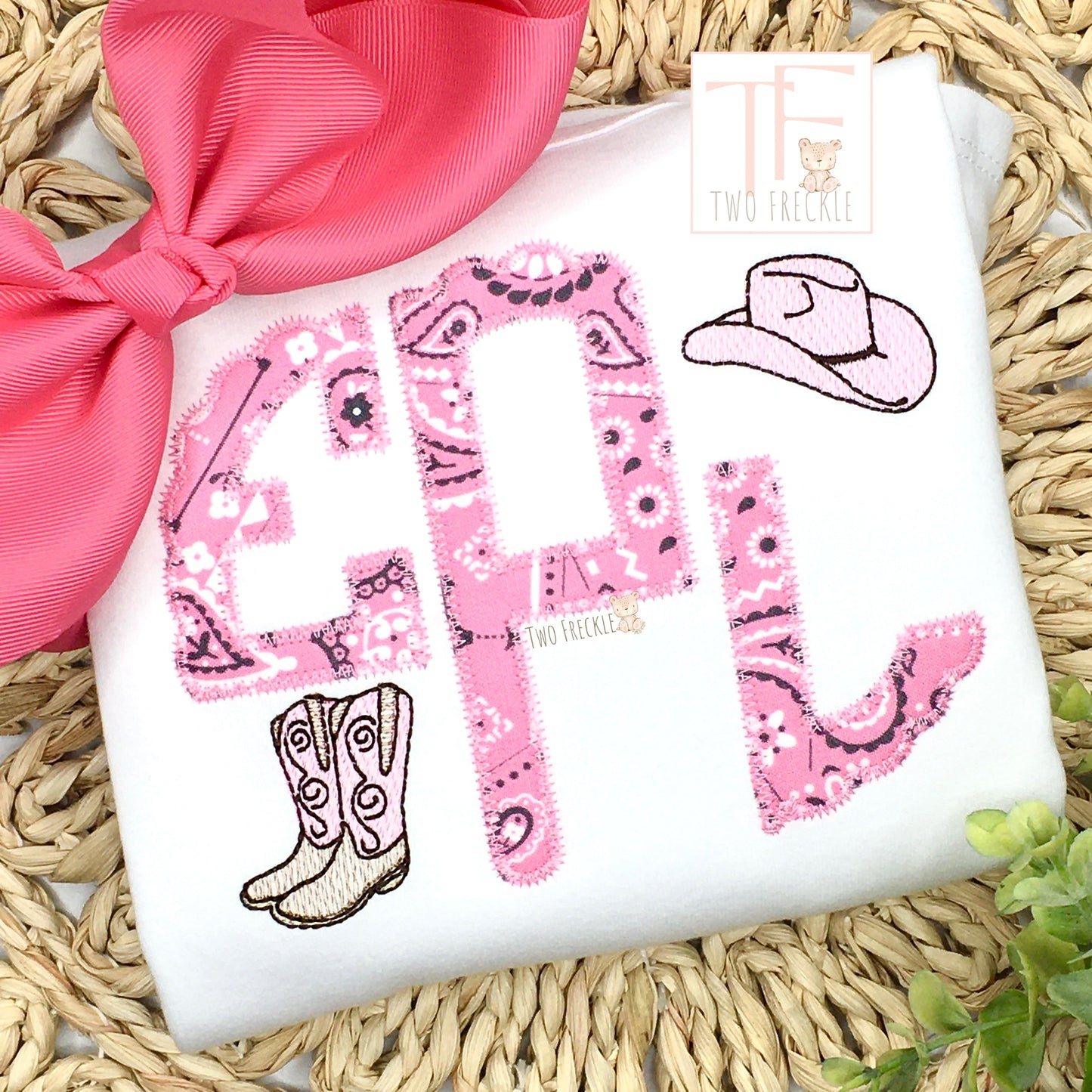 Cowboy/Cowgirl Monogrammed Applique Shirt