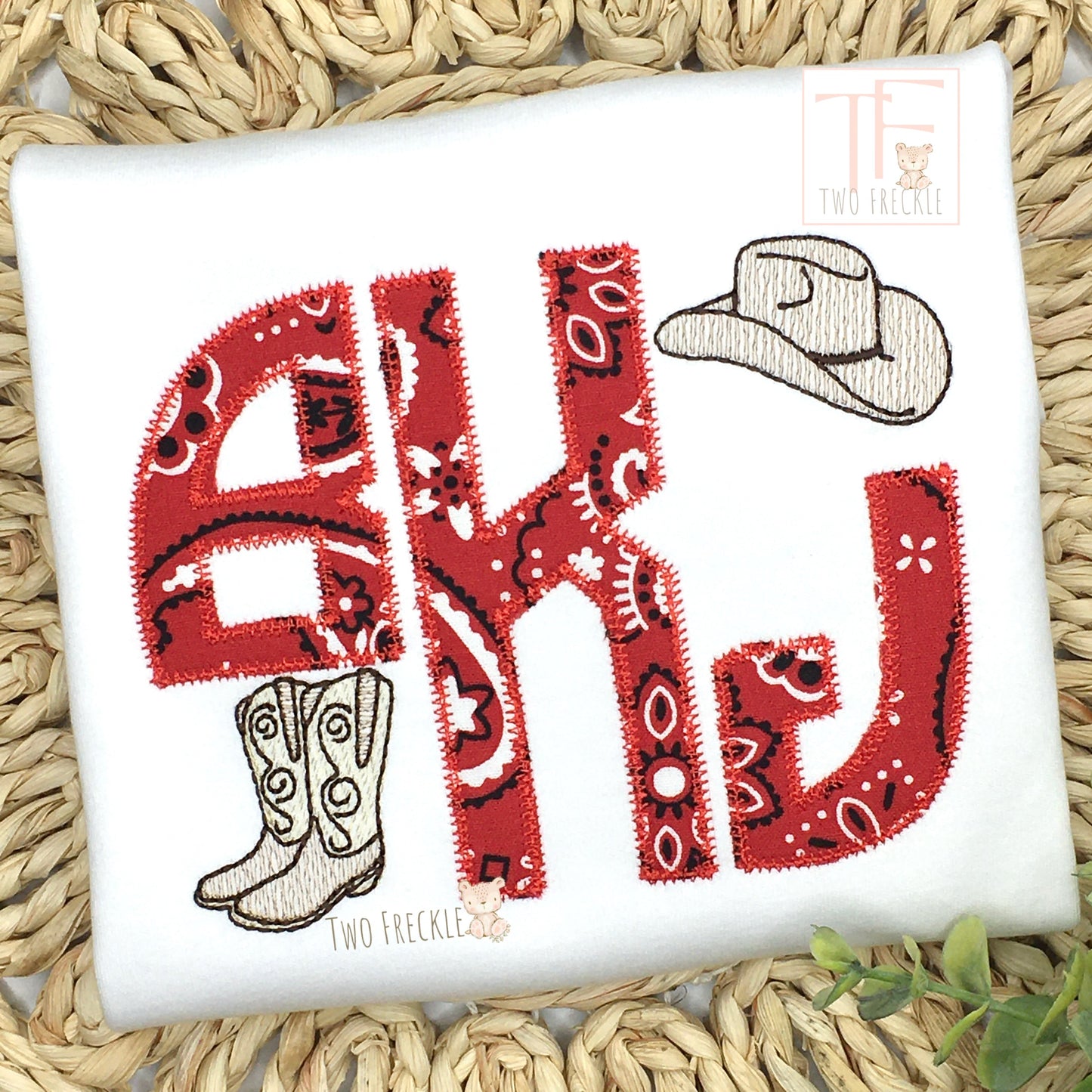 Cowboy/Cowgirl Monogrammed Applique Shirt