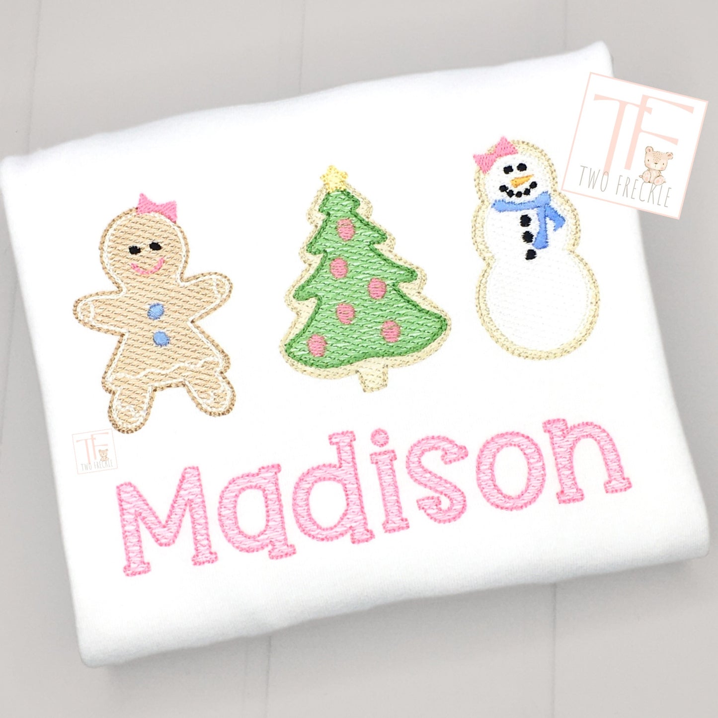 Christmas Cookie Embroidered Shirt