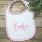 Simple Monogrammed Bib or Burp Cloth