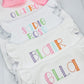Girls Colorful Monogrammed Bubble