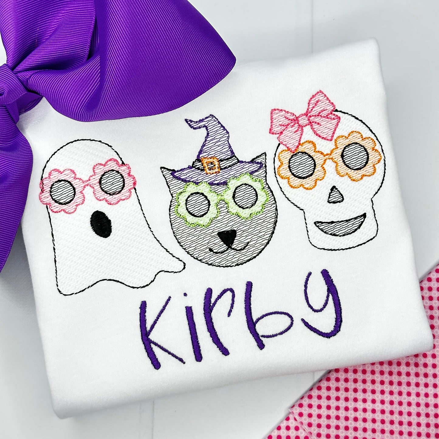 Groovy Halloween Embroidered Shirt