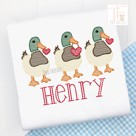 Mallard Duck Trio Valentine's Day Shirt