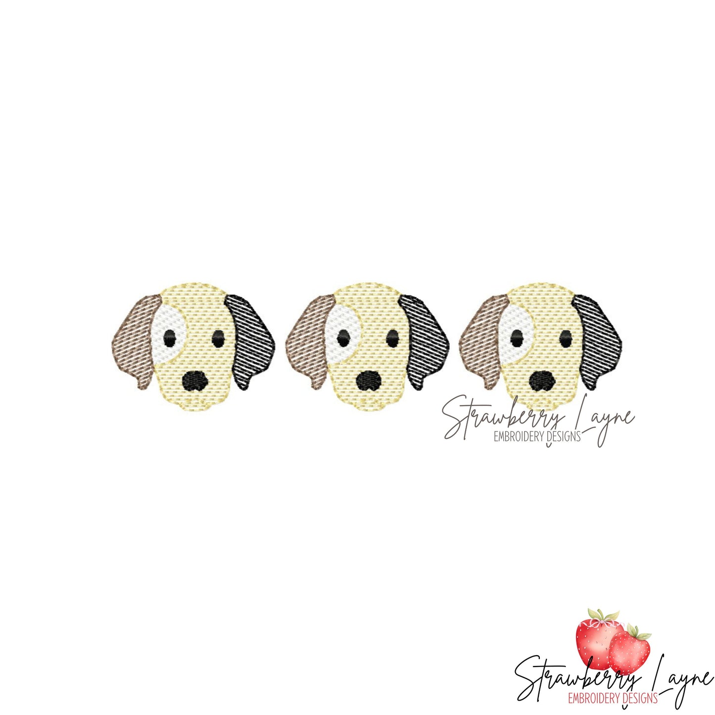 Spotted Puppy Dog Trio Embroidered Shirt