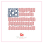Tattered American Flag Embroidered Shirt