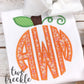 Pumpkin Monogram Applique