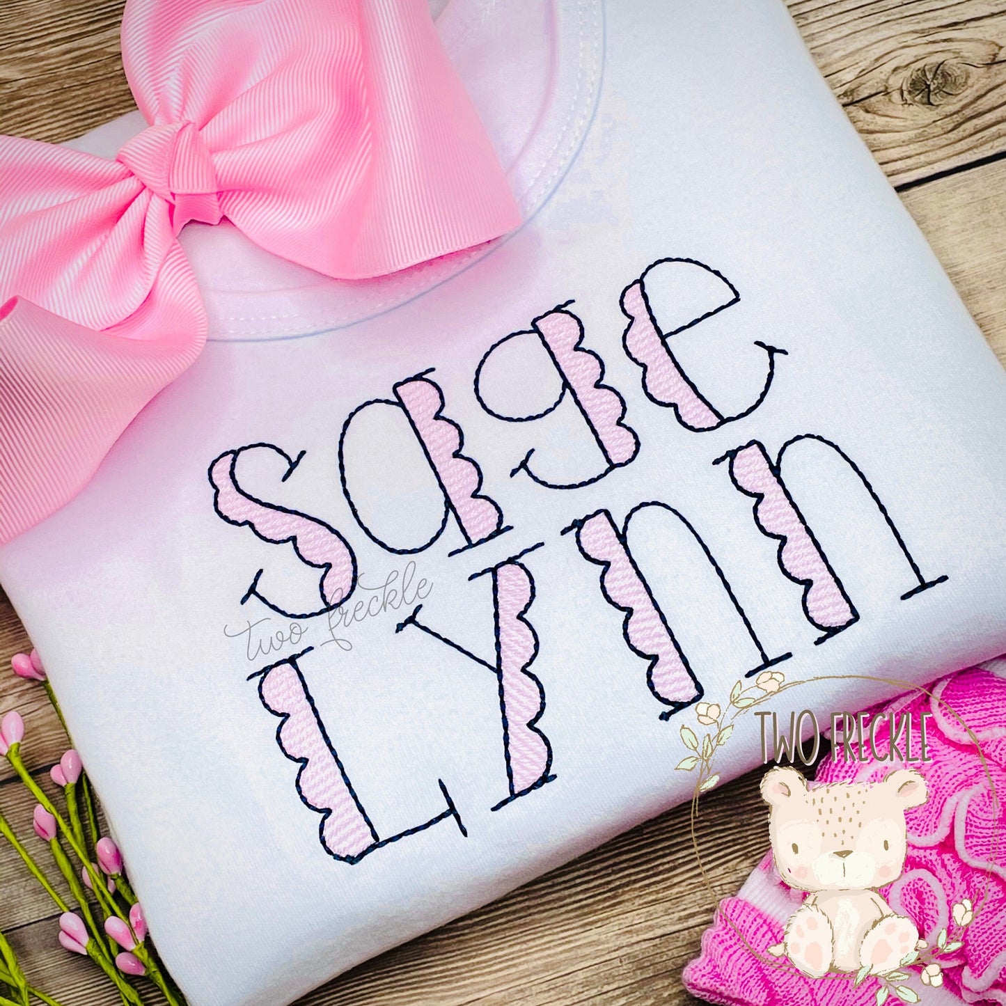Girls Personalized Back to School Embroidered Shirt