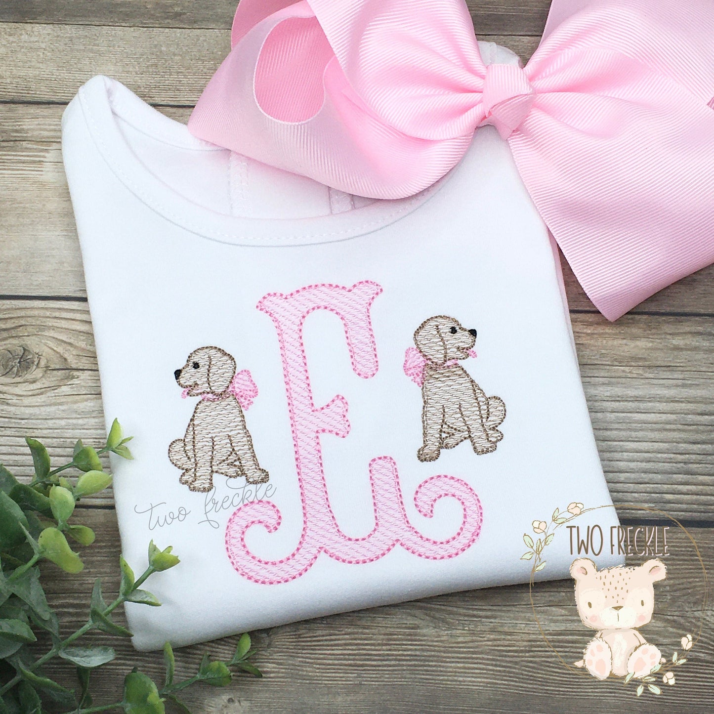 Labrador Arabesque Initial with Name Shirt