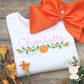 Pumpkin on Vine Embroidered Shirt
