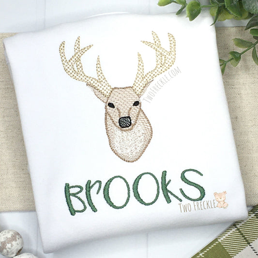 Boys Deer Hunting Shirt - Personalized Deer Embroidered  Shirt