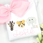 Zoo Animals Embroidered Shirt - Tiger, Flamingo, Monkey