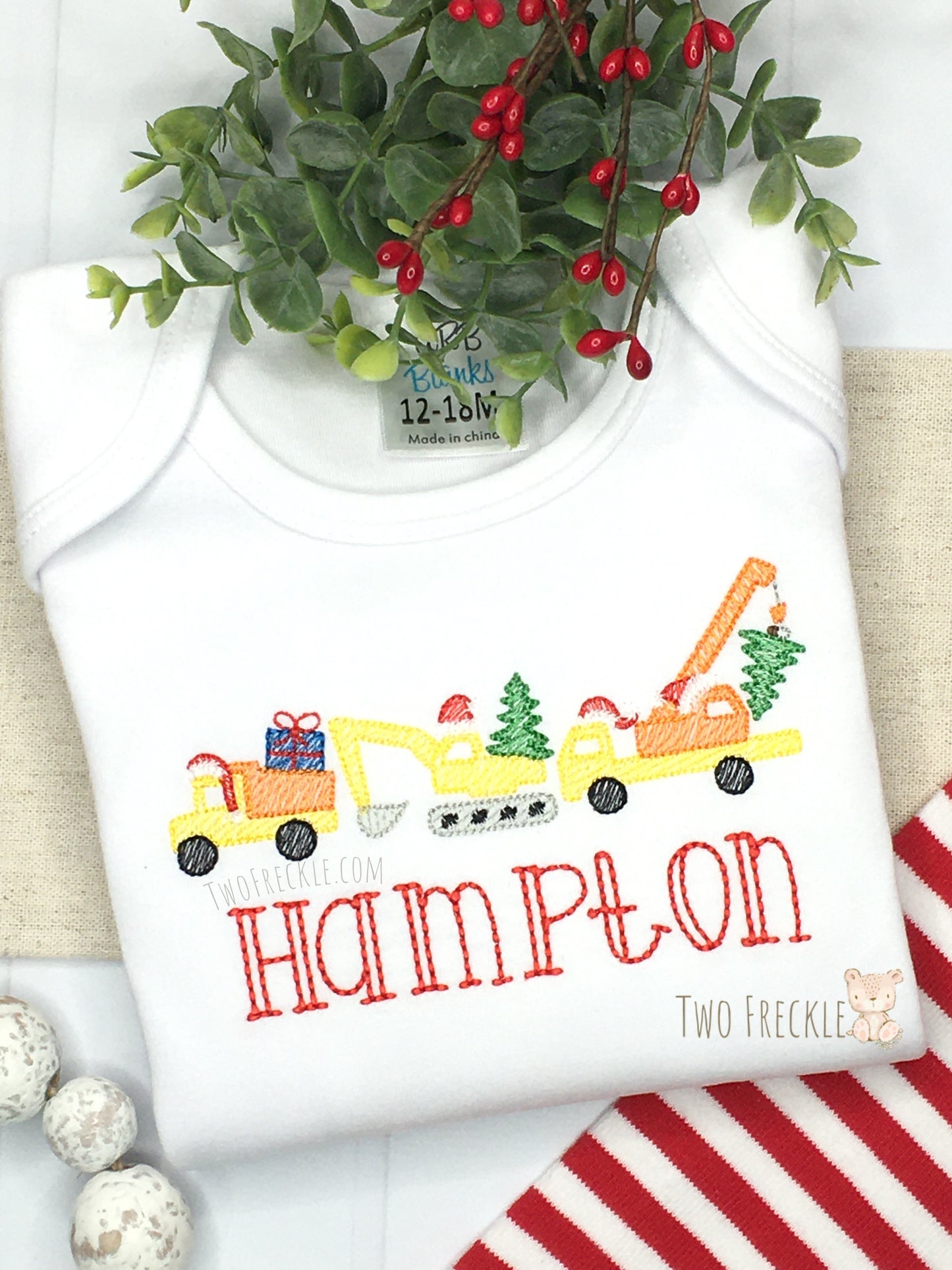 Christmas Construction Vehicle Shirt