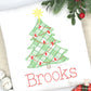 Gingham Christmas Tree Christmas Embroidered Shirt