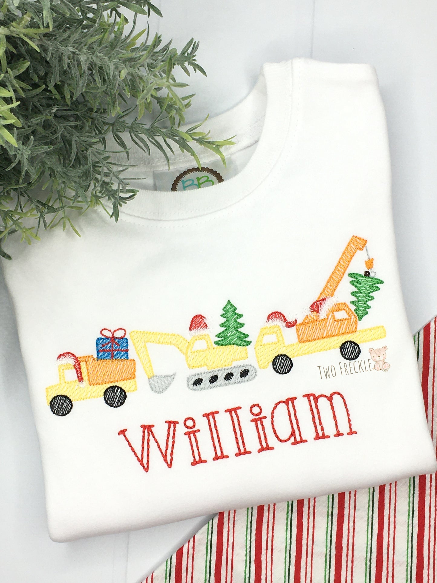 Christmas Construction Vehicle Shirt